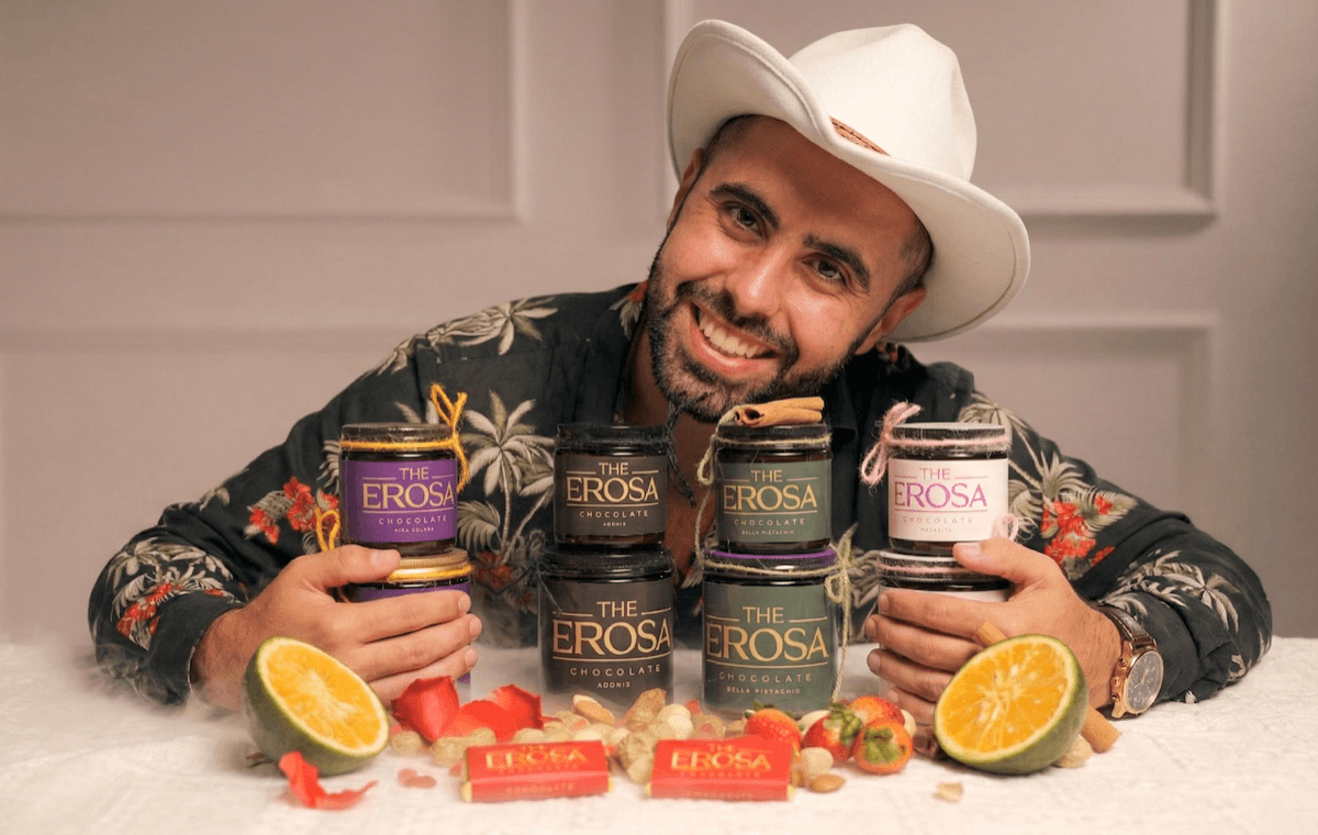 M Jay crafting chocolate